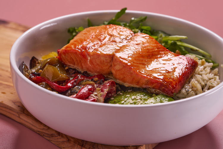 Slow food bowl prepared in small batches at Bobe Kitchen in Downtown Miami